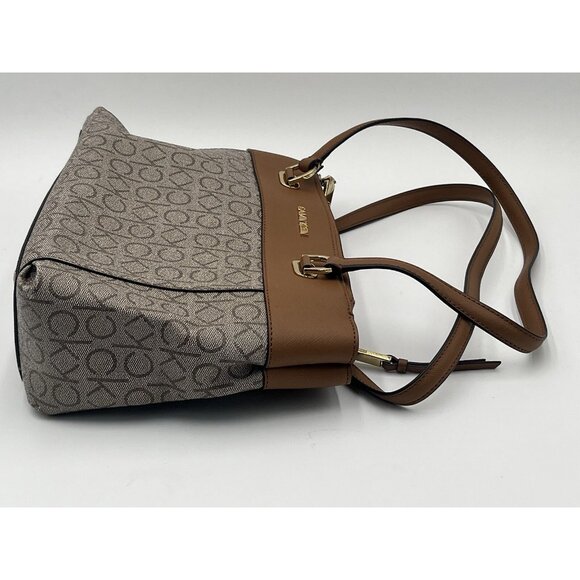 Calvin Klein Handbag In Almond Khaki Caramel  — Brand New No Tag - Picture 3 of 10